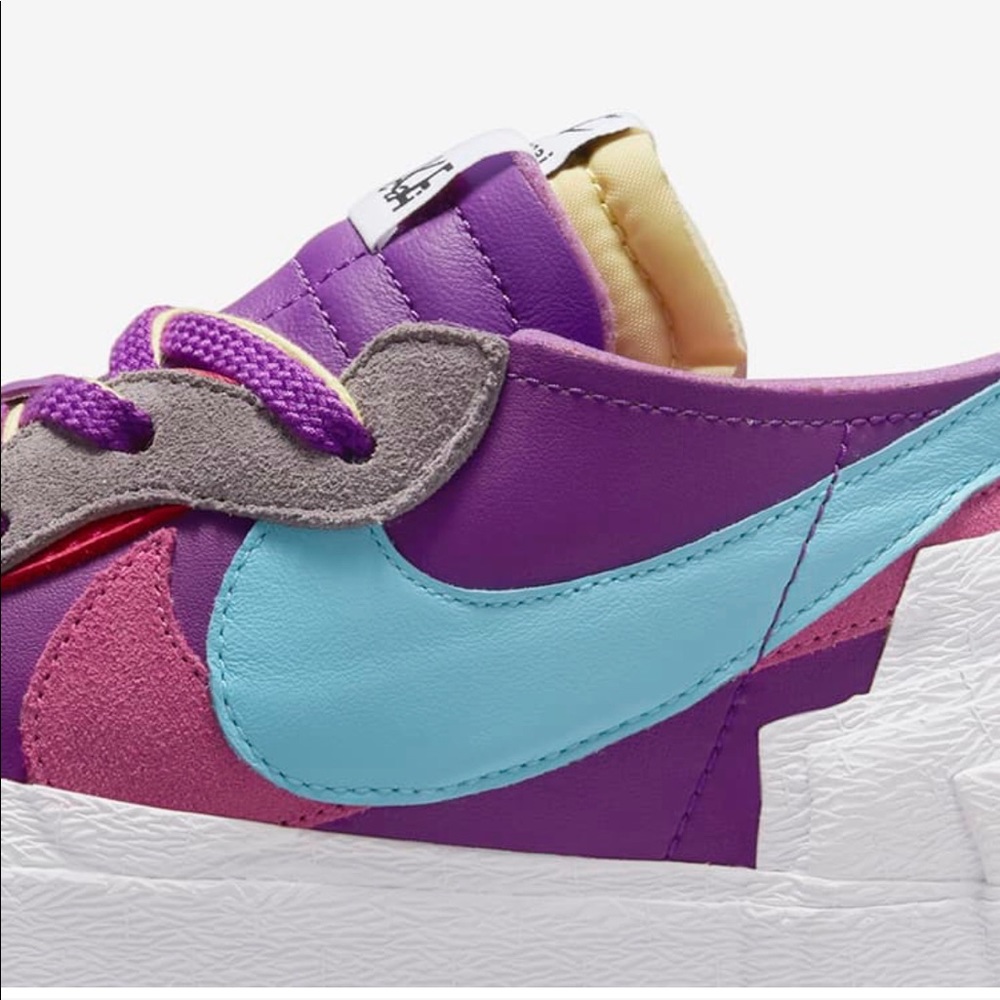 🔥🔥🔥 Like New NIKE SACAI KAWS Blazer Low Purple Dusk Unisex Sneakers 🔥🔥🔥 - Picture 14 of 17